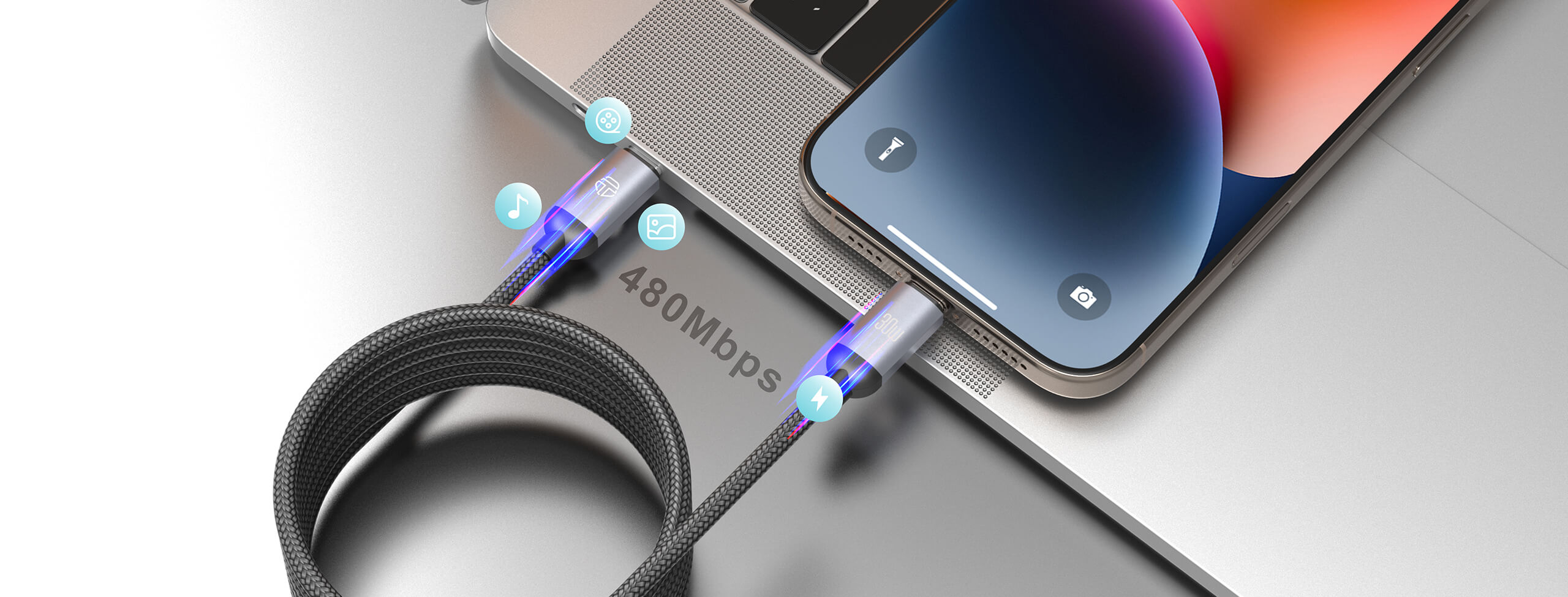 USB-C Magnetic Cable for iPhone 30W