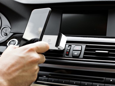 Techancy Car Phone Holder TI2280 Anti-Vibration Grid Fixation for 4.7 to 6.4 Inches White