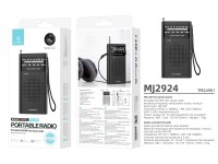 Techancy MJ2924 Radio portatil FM AM com sintonia manual entrada fone 3.5mm pilhas AA*2 nao incluida