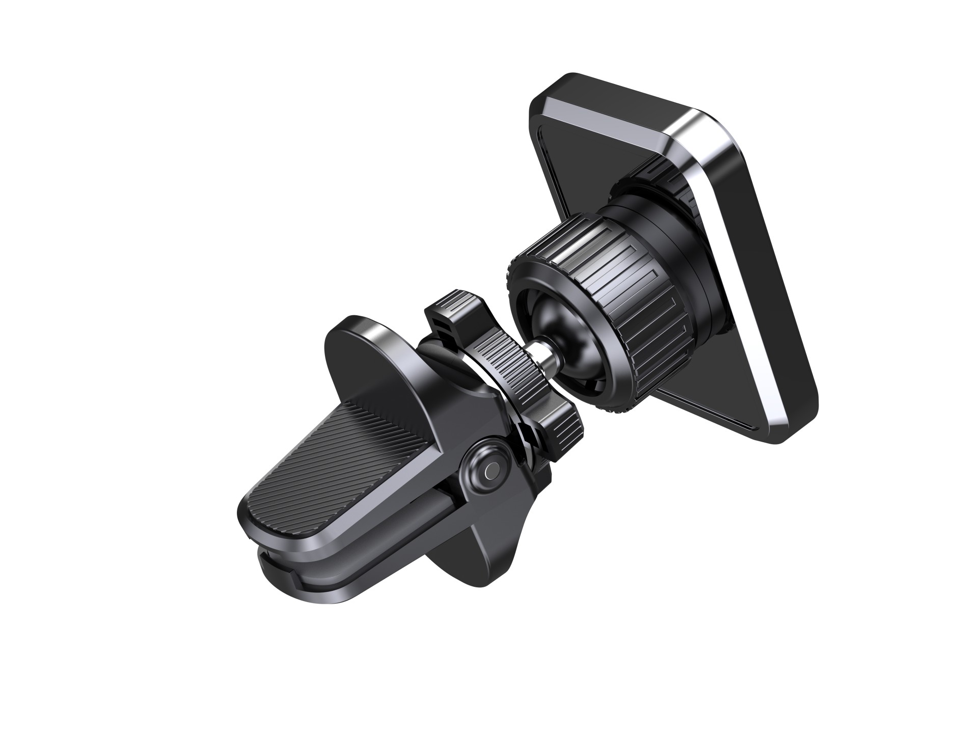 Techancy TI2339 Magnetic Car Mount, 360 Degree Grill Mount, 4 Strong, Stable, Non-Slip Magnets, Blac