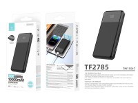 Techancy Power Bank TF2785 10000mAh Carregamento Rpido 12W Sada 2.4A Ecr LED Compatvel com iPhon