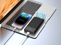 Techancy Power Bank TF2785 10000mAh Carregamento Rpido 12W Sada 2.4A Ecr LED Compatvel com iPhon