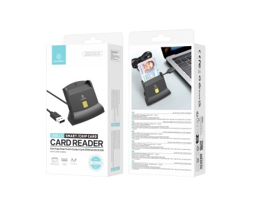 Techancy MI0630 Smart Card Reader, USB 2.0 Interface, Supports Multiple Card Types, Compatible with 