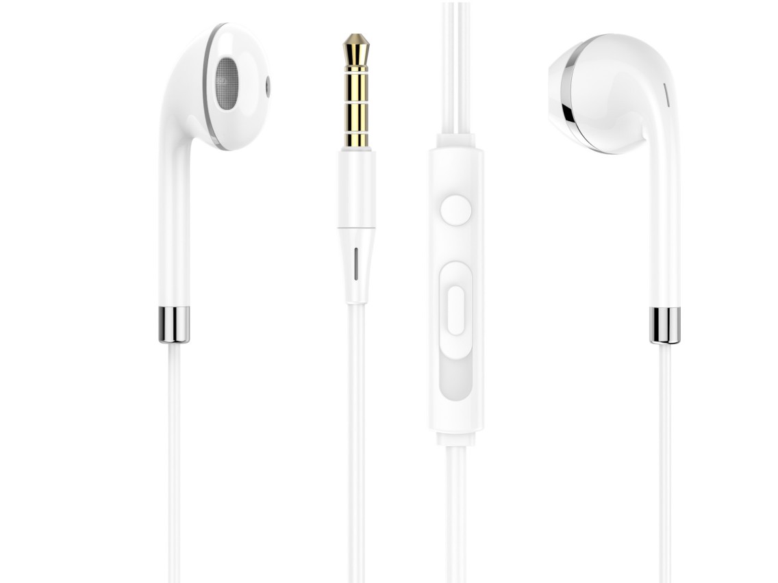 Techancy TD8023 Wired Headphones, 3.5mm Plug, In-Ear Control, HD Microphone, 1.2m Cable