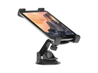 Techancy Support for Cell Phone and Tablet 4.7-13" TI2233 Black, 360° Rotation, Adjustable Suct