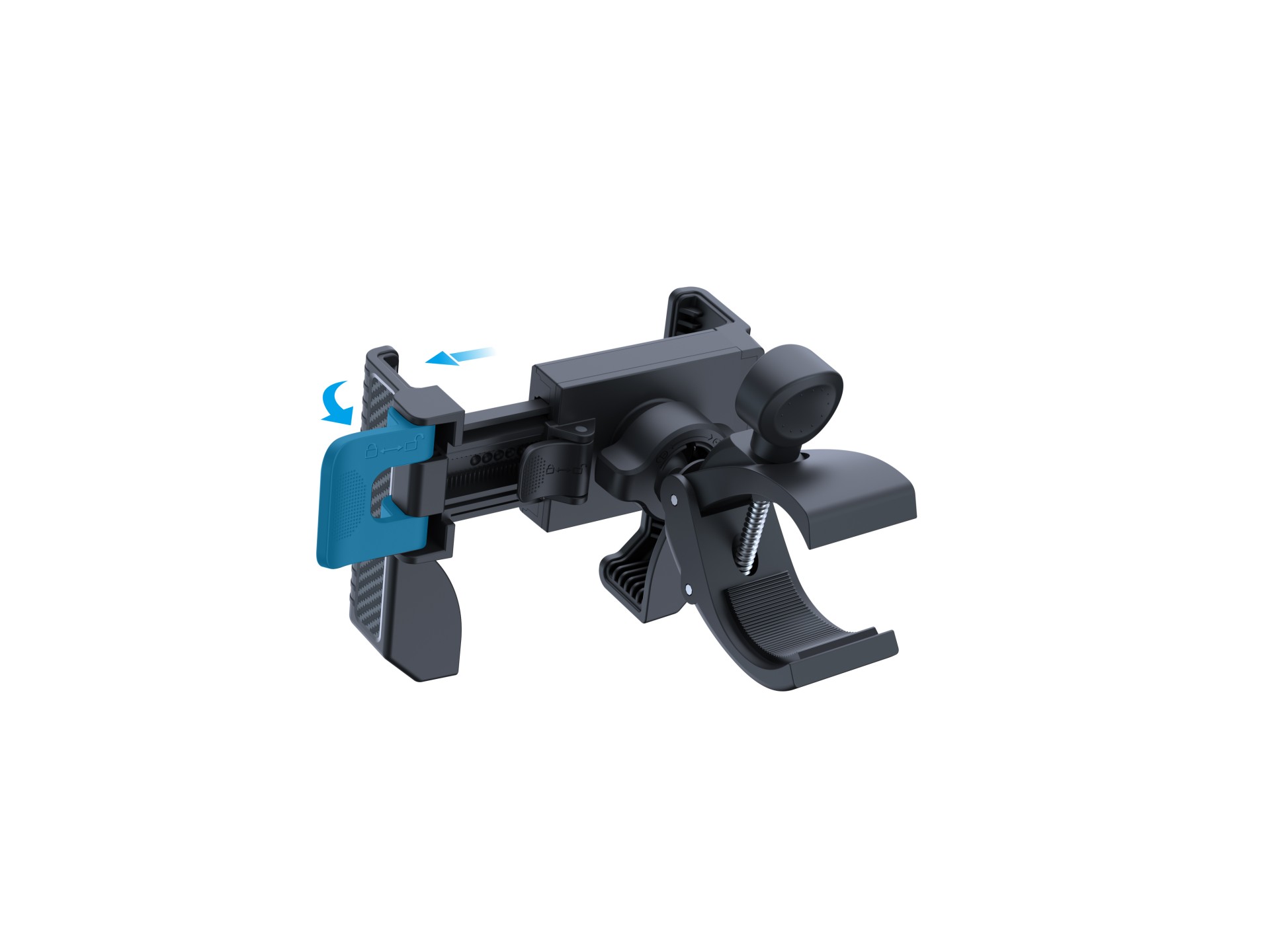 Techancy TI2338 Universal Mobile Phone Holder, Compatible with Bicycle/Motorcycle, 4.5-7.2 Inches, A