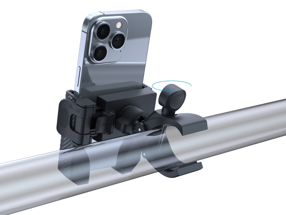 Techancy TI2338 Universal Mobile Phone Holder, Compatible with Bicycle/Motorcycle, 4.5-7.2 Inches, A