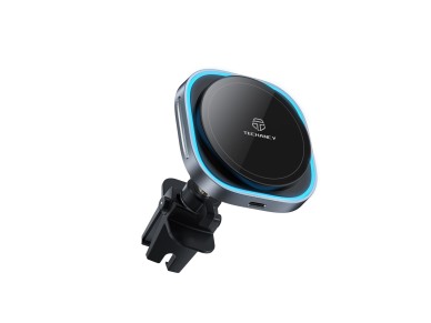 Techancy TF2825 Magnetic Stand, 15W Wireless Charger, MagSafe Compatible, LED, Fast Charging