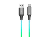 Techancy Cabo De Dados De 1 M TB1781, Usb-Tipo C, Efeito De Iluminao Rgb Carregamento Rpido De 5 
