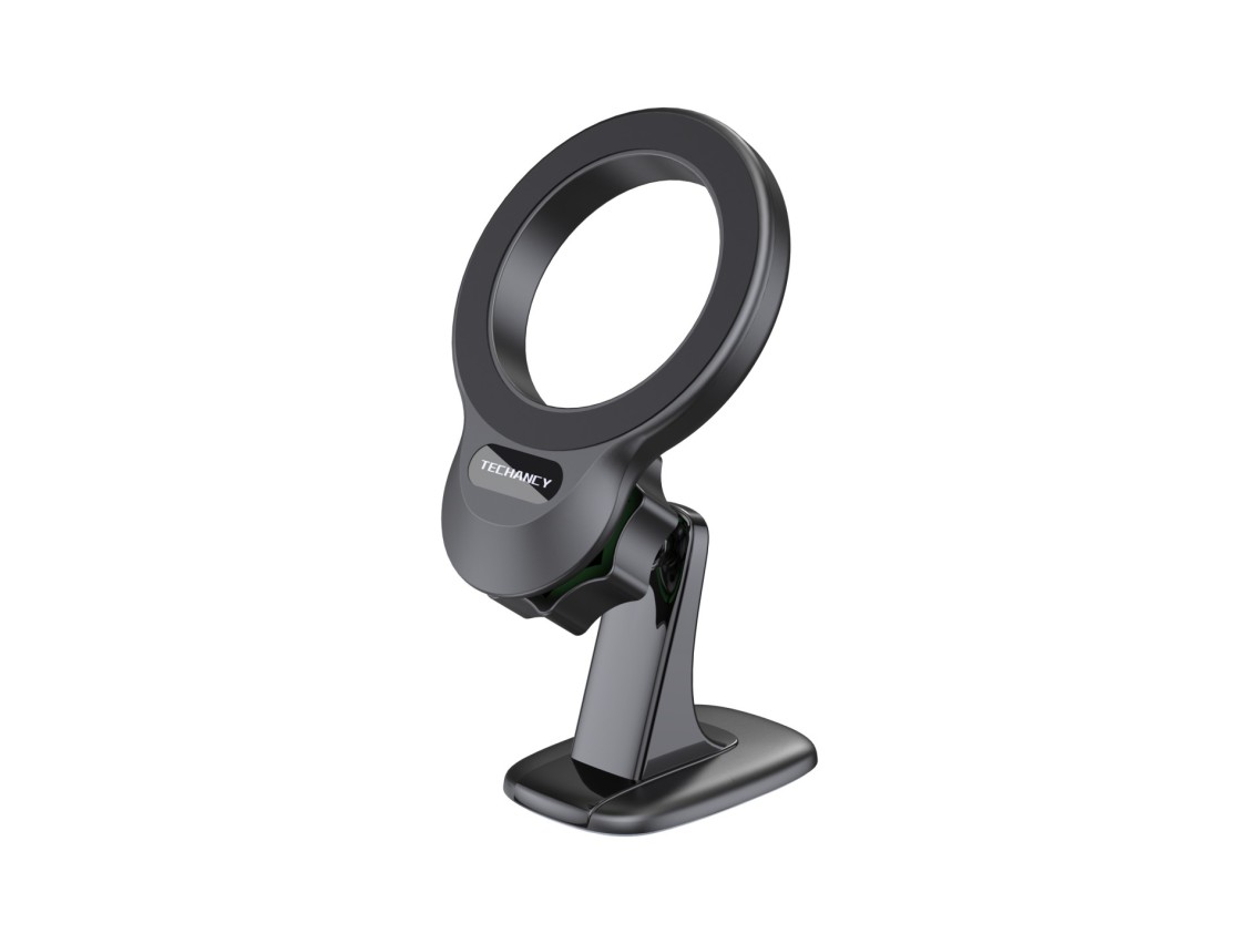 Techancy Magnetic Car Mount Black Ti2330, Compatible with iPhone 12-16 / Magsafe Technology, One-Han