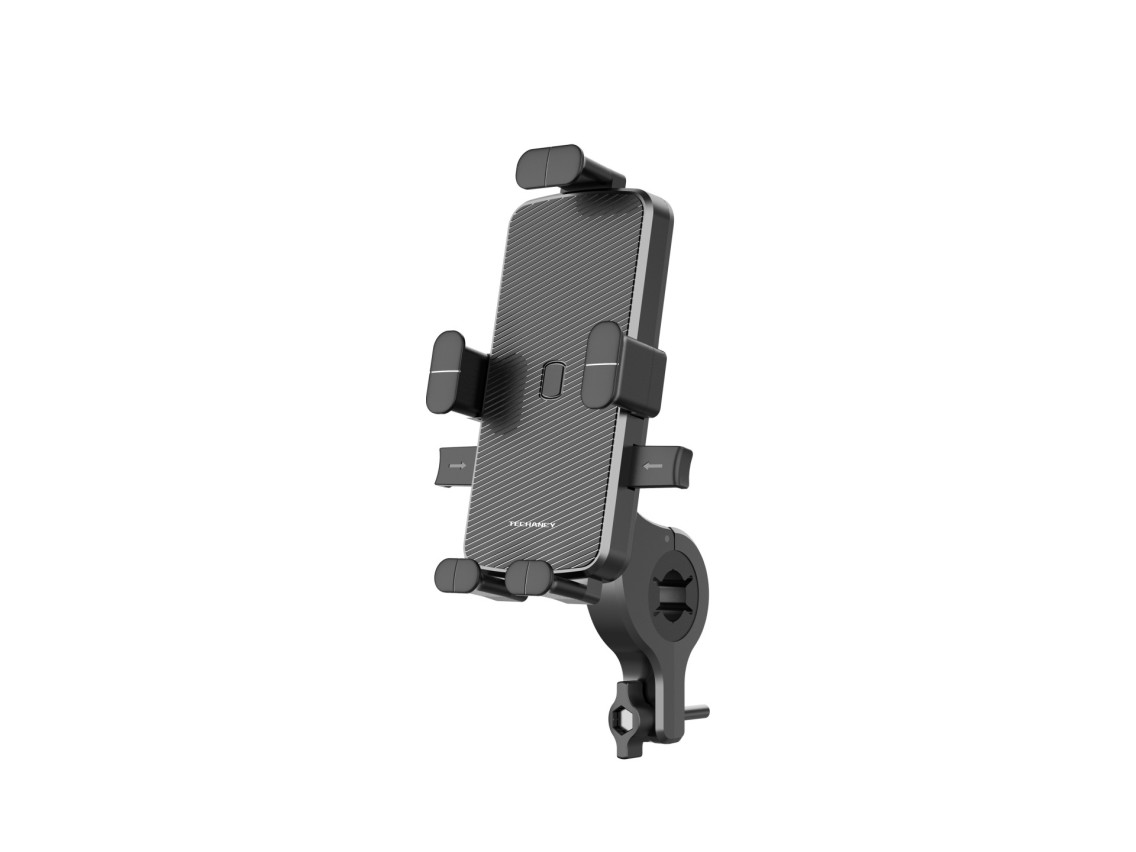 Techancy Universal Bicycle Mount Black Ti2286, 4.7-7.2 Inch Mobile Phone, Four-Point Fixation, Solid