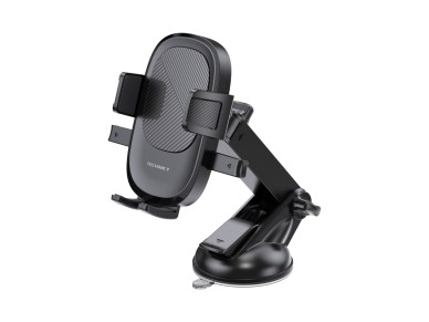 Techancy TI2328 Car Phone Holder Black, Adjustable Suction Cup, Compatible with 4.7-7.2 inch Phones