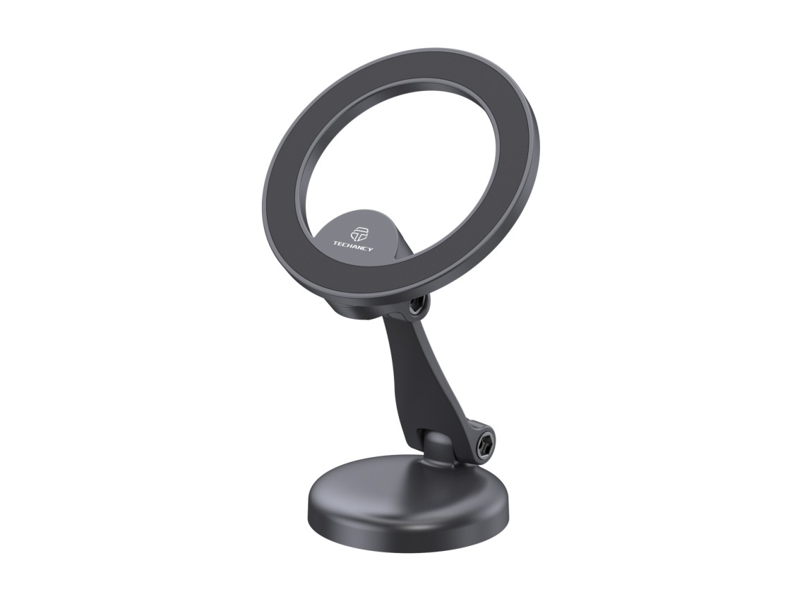 Techancy Magnetic Cell Phone Holder Black Ti2331, Compatible with Magsafe-Iphone 12-16, Foldable Sta