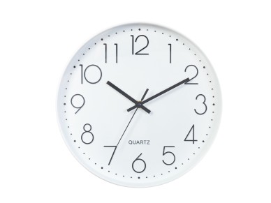 Techancy Wall Clock ME2622, 30 Cm Diameter, 3D Engraved, Silent Clock For Home, Office And Kitchen.