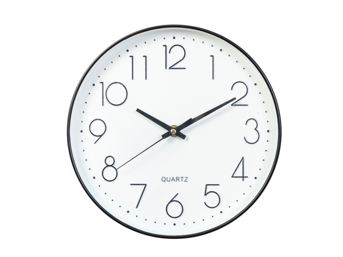 Techancy Wall Clock ME2622, 30 Cm Diameter, 3D Engraved, Silent Clock For Home, Office And Kitchen.