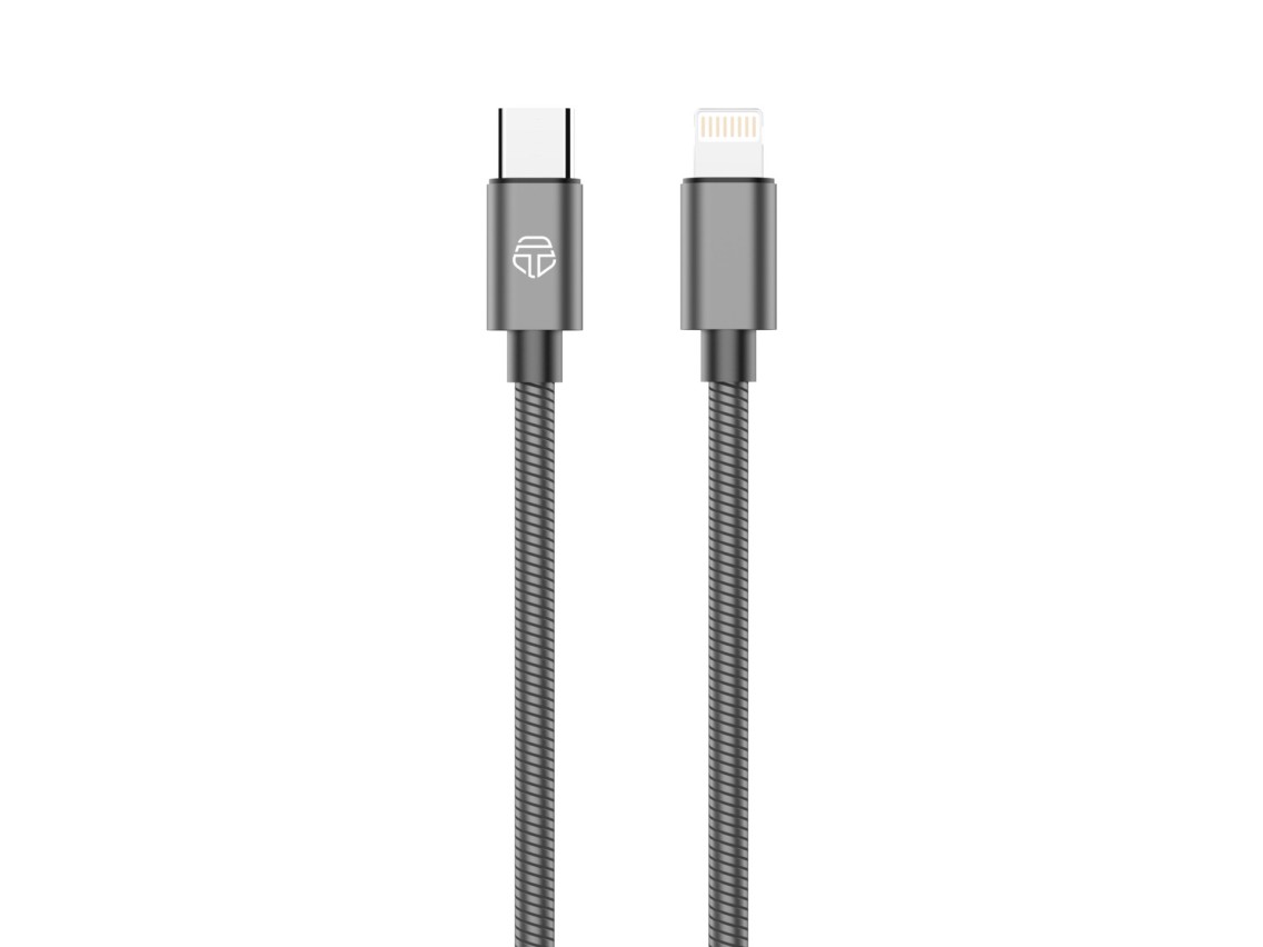 Techancy USB C to Lightning Cable 1m TB1796, All-Metal Design, Animal Resistant, 30 Watt Fast Chargi