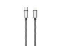 Techancy USB C to Lightning Cable 1m TB1796, All-Metal Design, Animal Resistant, 30 Watt Fast Chargi