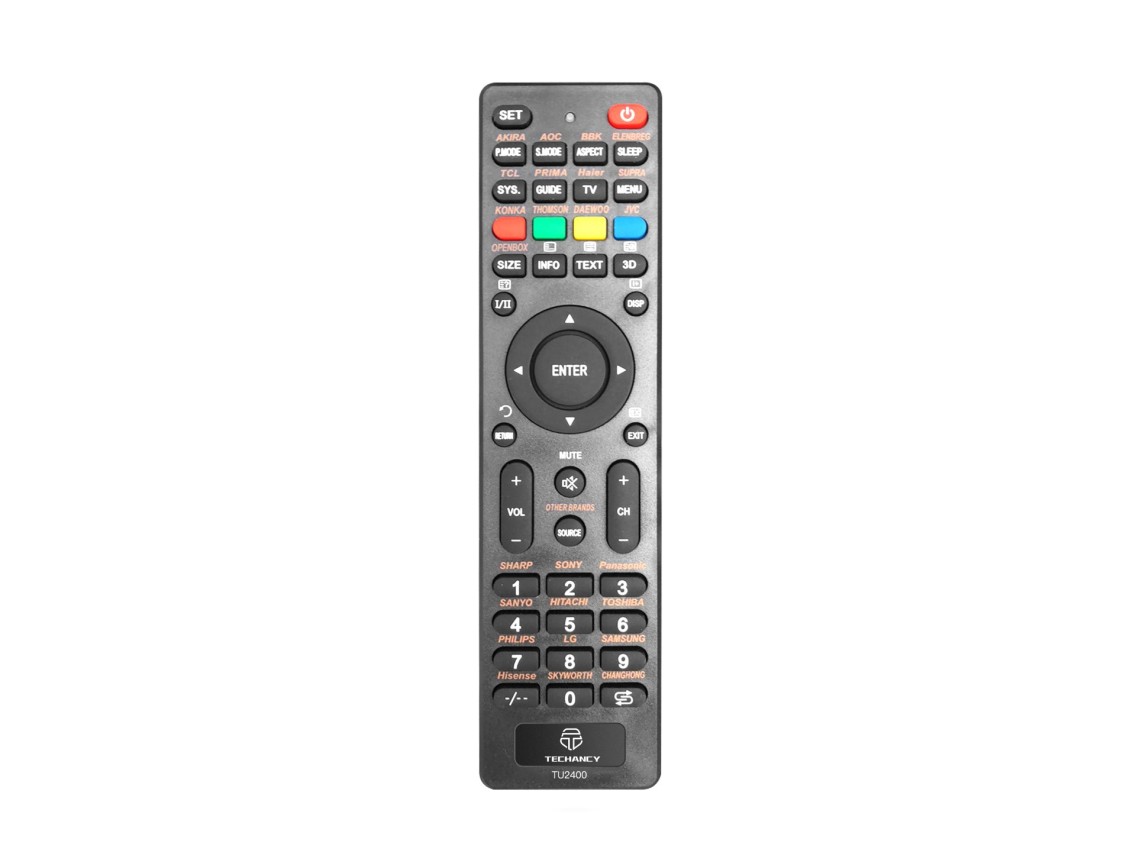 Techancy Universal TV Remote Control TU2400, Simple Setup Connection, Compatible with New and Old LE