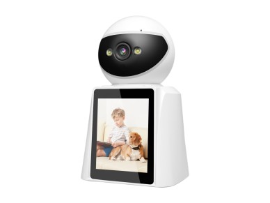 Cámara inteligente Techancy SH043 con pantalla 1080P, rotación de 360°, visión n