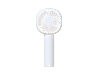 Techancy Mini USB Fan White KL7308 with Fan Holder, Rechargeable Lithium Battery, 3 Speed Modes