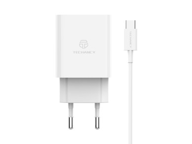 Techancy 33W Charger TA2814 with 1m USB-C to Type-C Cable/60W PD Fast Charging White
