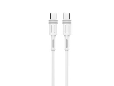 Cable de carga rápida PD Techancy TB1772, blanco, 1,5 m, puerto USB-C a USB-C, 60 W/20 V-3 A