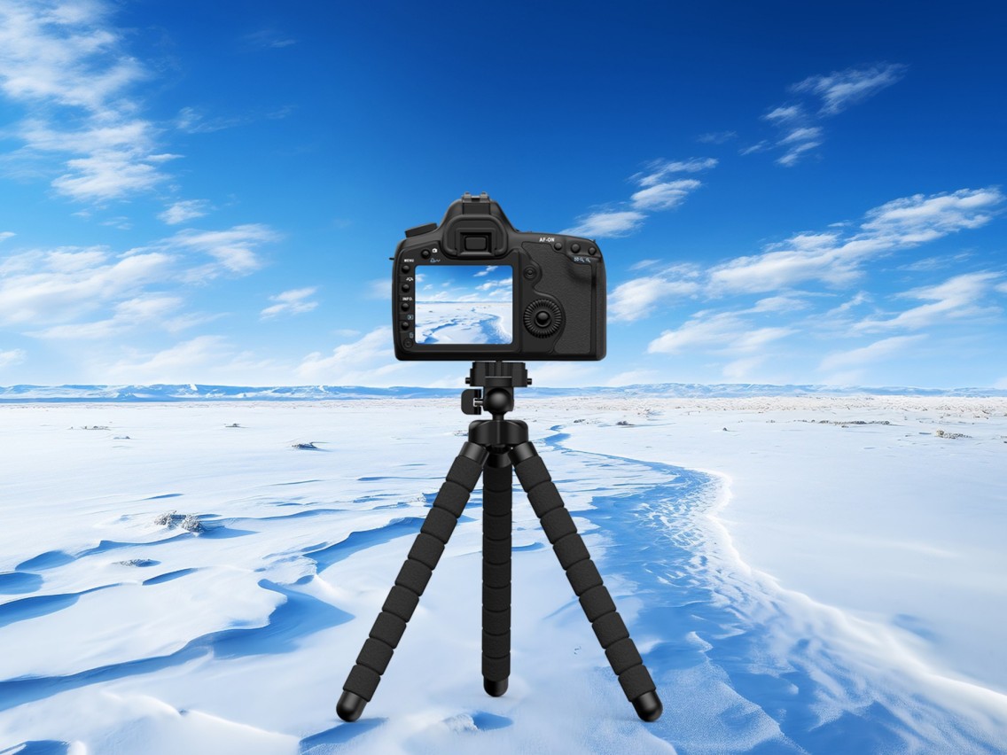 Techancy Trip De 30 Cm Preto Ti2323, Rotao De 360 Com Pernas Dobrveis, Inclui Cabea Esfrica, 