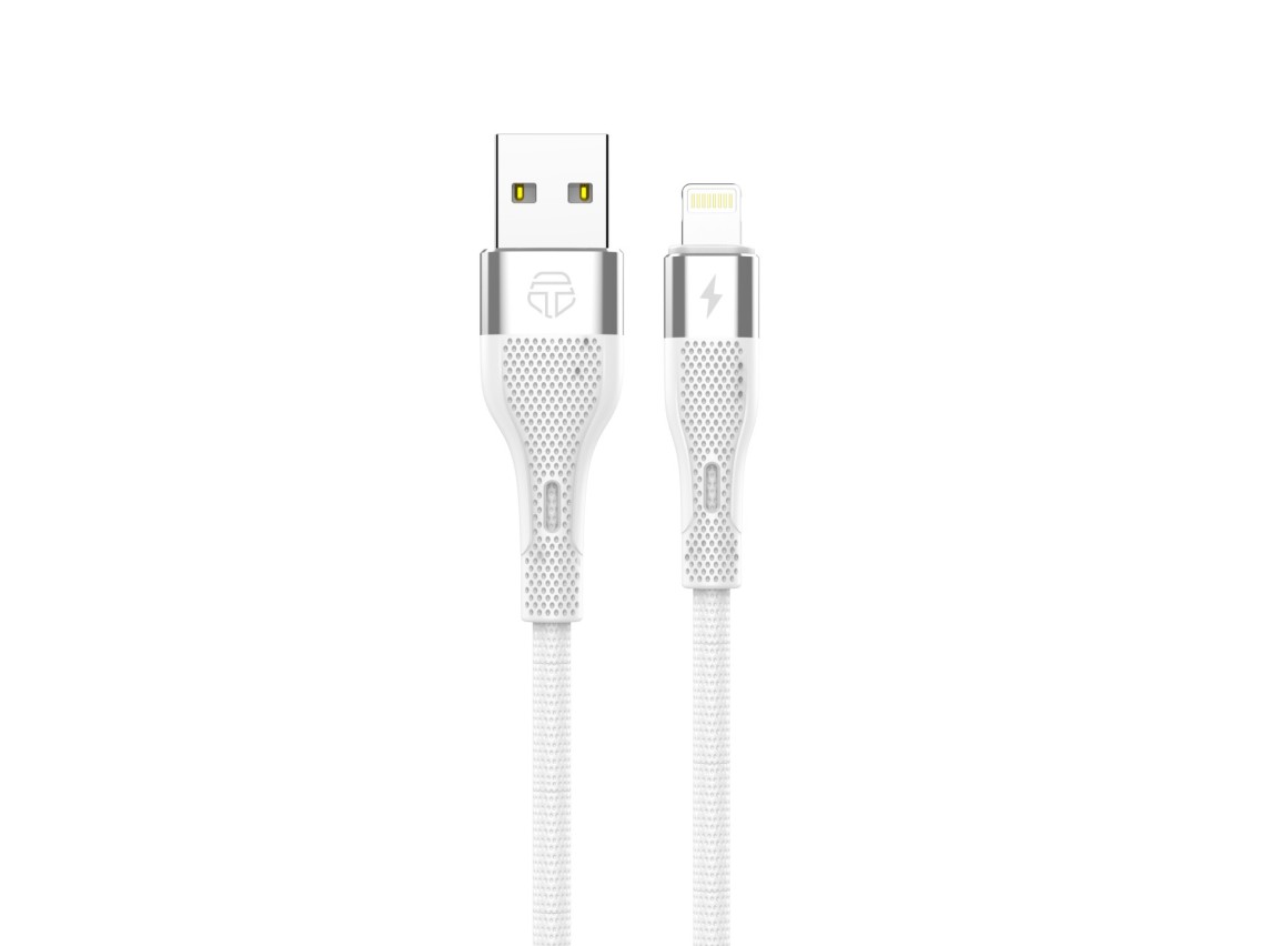 Techancy Cabo De Dados Usb Lightning Branco TB1779, Carregamento Rápido De 3,1 A, Suporte Para Trans