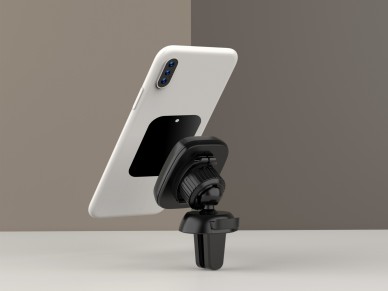 Techancy Metallic Adhesive for Cell Phones Ti2216 Black for Magnetic Cell Phone Holders and Grip Cov