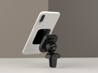 Techancy Metallic Adhesive for Cell Phones Ti2216 Black for Magnetic Cell Phone Holders and Grip Cov