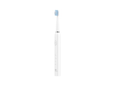 Techancy KH6201 White Electric Toothbrush, IPX7 Waterproof, Replaceable Brush Head, Rechargeable Bat