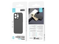 Techancy Capa Para Telemvel Ultra Fina Preta KX5604, Compatvel Com O Telemvel Iphone 15 Pro Max, 
