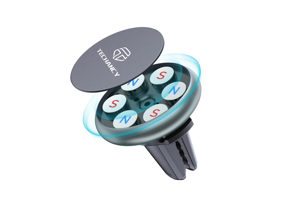 Techancy Ti2299 Magnetic Cell Phone Holder, Car Air Vent, Magnetic Strong and Stable for Cell Phone
