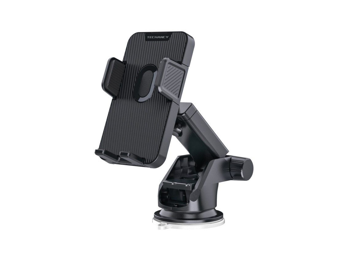 Techancy Suporte Para Telemóvel Para Automóvel Ti2300 Preto, 4,7-7,2 Polegadas, Suporte Para Ventosa
