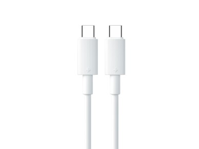 Cable de carga rápida PD Techancy de 1 m, blanco TB1769, tipo C a tipo C, 60 W, compatible con 