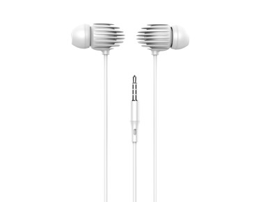 Auriculares con cable Techancy TD8044 blancos de 3,5 mm para conversaciones con micrófono, comp
