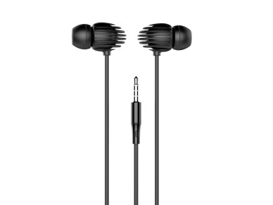 Techancy Auricular Com Fio Preto TD8044, 3,5 Mm Com Microfone, Compatvel Com Som Estreo Para Jogos