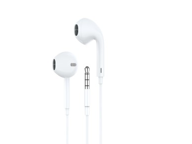 Techancy Auscultadores Estreo Com Fios Brancos De 1,2 M TD8062, Tomada De 3,5 Mm, Compatvel Com Te