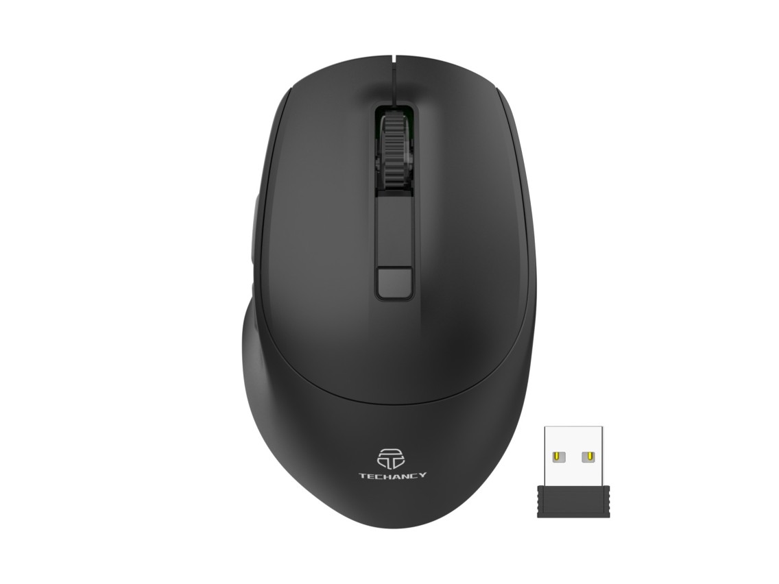Techancy Wireless Mouse 2.4g Black TJ6123, Adjustable DPI (800-1600) 6d Silent Buttons, Compatible w