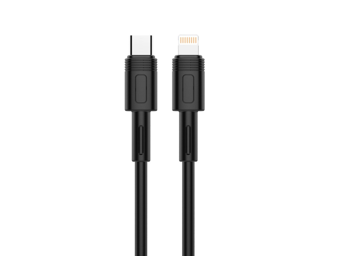 Techancy Fast Charging PD Cable Black 1.5 M TB1772, USB C to Lightning Port 30 W Fast Charging