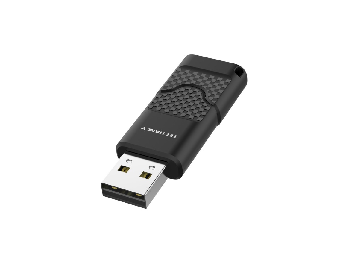 Techancy USB Flash Drive 128GB Black LB2901, USB 2.0, Compatible with PC/Mobile/Mac, Secure File Sto