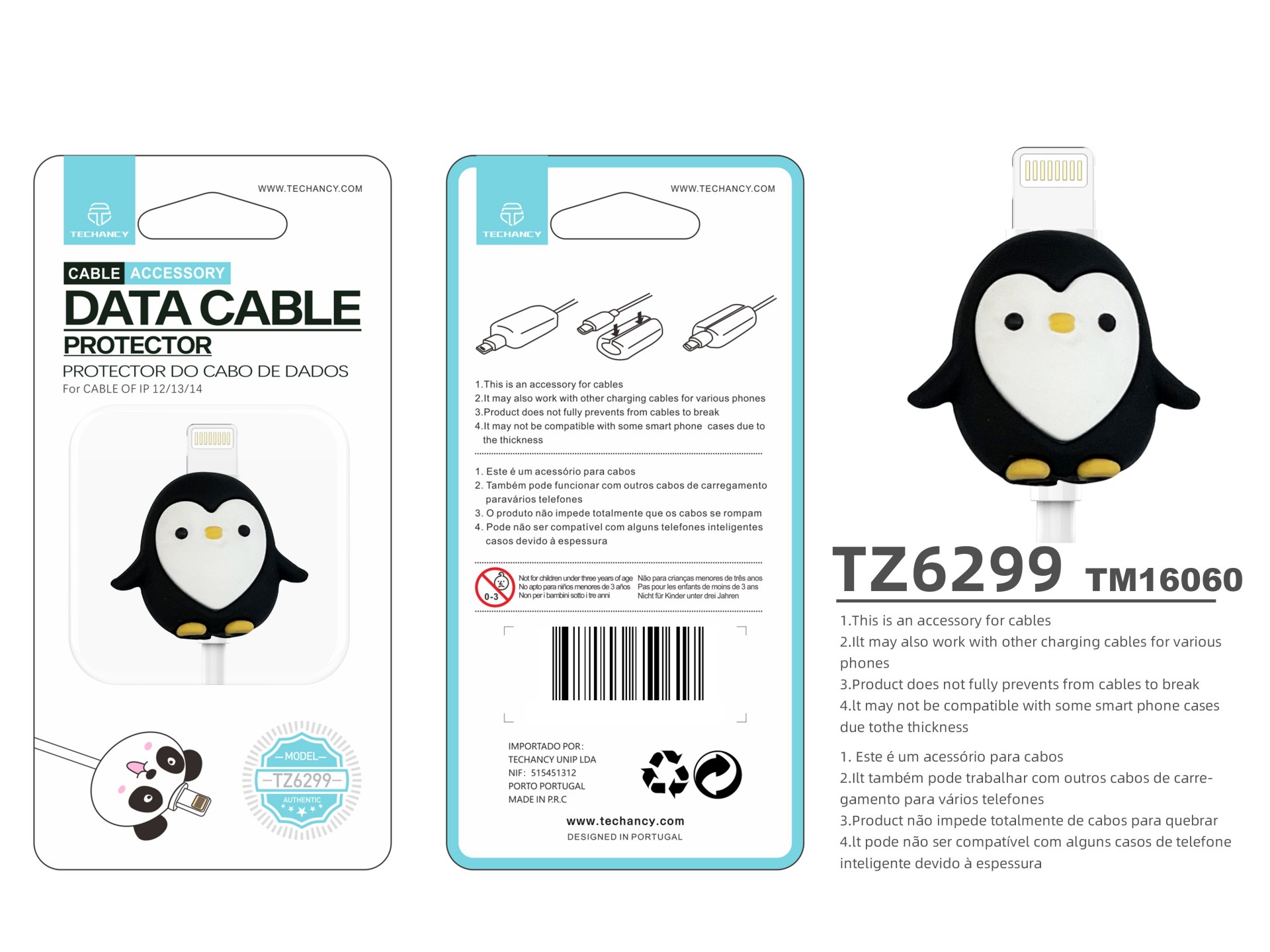 Techancy Data Cable Protector TZ6299, Protect Data Cable Not Easy To Break, Silicone Material, Beaut