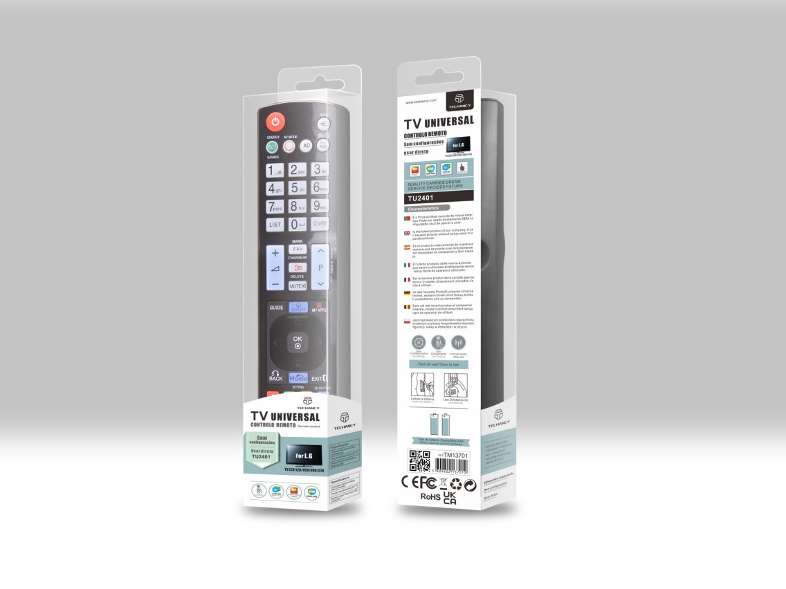 Techancy TV Remote Control TU2401, 8m Wireless Range, Compatible with LG TVs, Auto-Adaptive Connecti