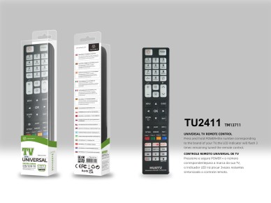 Techancy Universal TV Remote Control TU2411, Compatible with Many TV Brands, Simple Adaptation Conne