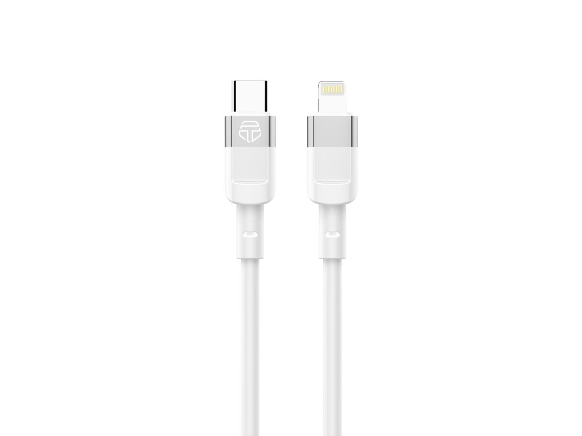 Techancy PD Data Cable 30W White 1m TB1792, USB C-IPX/11/12-14 Supports Fast Charging, Data Transfer