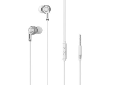 Auriculares intrauditivos Techancy TD8087 de 1,2 m y 3,5 mm en color blanco, sonido envolvente est&#