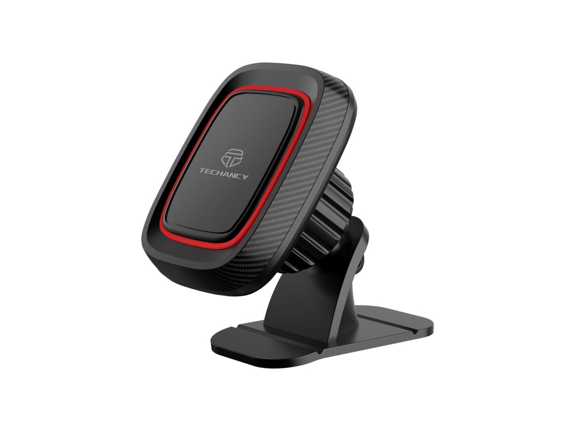Techancy Ti2285 Magnetic Car Phone Holder, Strong Magnetic Adsorption Capacity. Black and Red