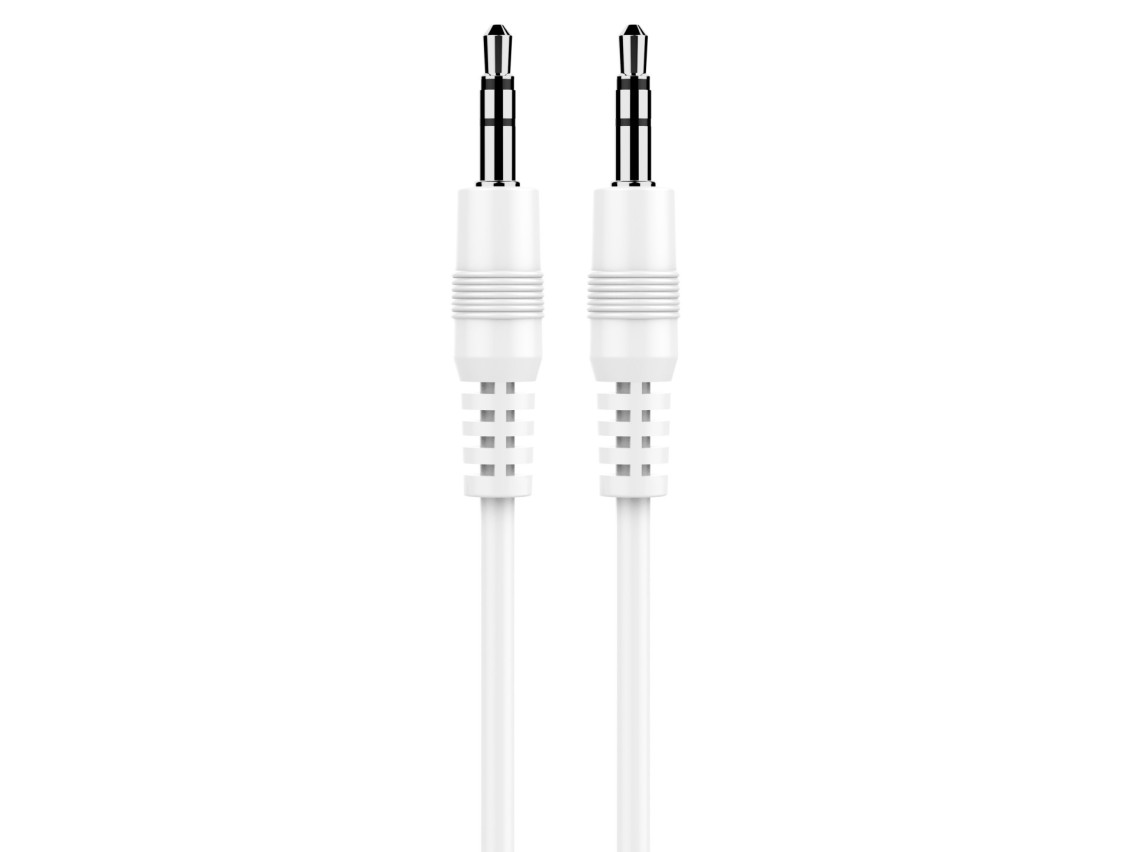 Techancy 3.5mm Audio Cable White TL7274, 1 Meter, For Speakers, Computers, Cars, Headphones And DVDs