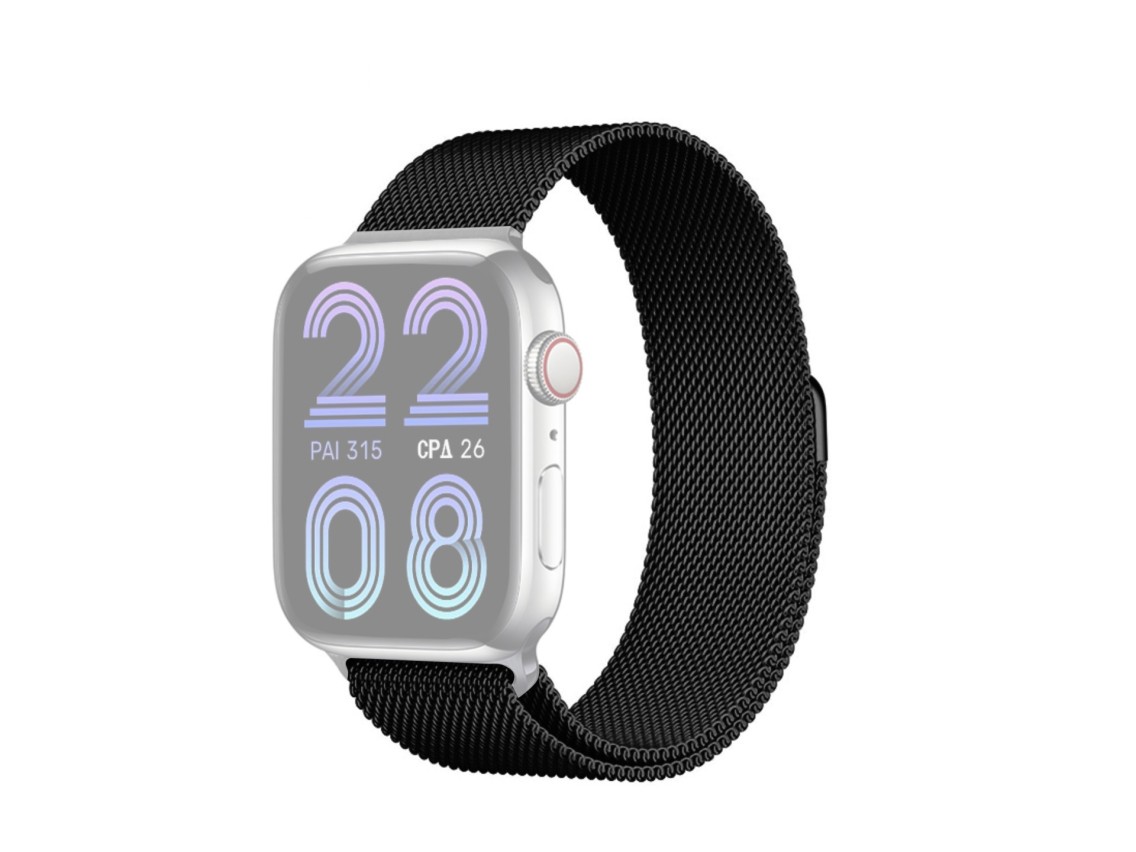 Techancy Faixa Metlica Magntica Preta KC2123, Faixa De Substituio, Compatvel Com Apple Watch Se