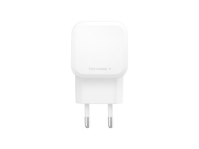 Cargador USB C PD Techancy de 25 W, blanco TA2812, PD3.0 + PPS, compatible con iPhone/Android, carga